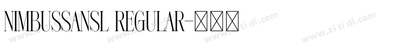 NimbusSansl Regular字体转换